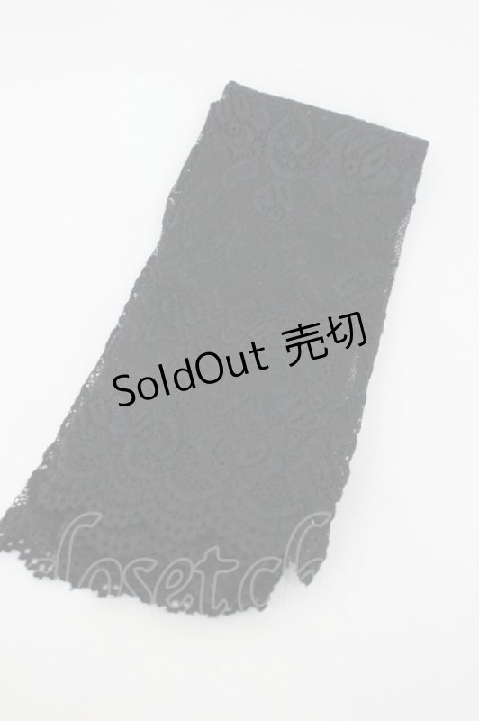 画像2: m petit by misako / AMレースロングアームカバー  黒 I-26-02-28-212-LO-ZA-SA-ZT0304X (2)