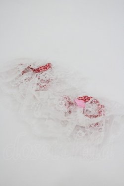 画像2: Nile Perch / いちごリボンレースお袖とめ  白Ｘ赤 I-26-02-28-216-LO-ZA-SA-ZI