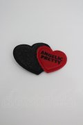 Angelic Pretty / Twin Heartクリップ  黒Ｘ赤 I-26-02-28-217-AP-ZA-SA-ZI