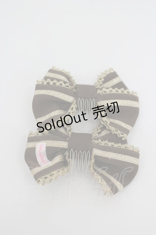 画像2: Angelic Pretty / ヴィンテージクラウンボタンコーム  ブラウン I-26-02-28-218-AP-AC-SA-ZI (2)