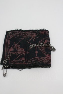 画像2: BPN / ドクロチェーンワッペン  黒Ｘ赤 I-26-02-28-219-GO-ZA-SA-ZI