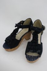 画像1: axes femme / スエードフリルサンダル M コン I-26-02-28-228-AX-SH-SA-ZTK052 (1)