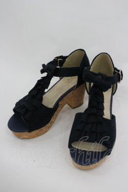 画像1: axes femme / スエードフリルサンダル M コン I-26-02-28-228-AX-SH-SA-ZI