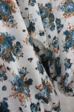 画像4: axes femme / 薔薇柄ドルマントップス  白Ｘ青 I-26-02-28-022-AX-TO-SA-ZI