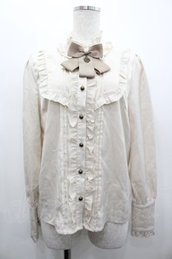 画像1: Amavel / フリルスタンドカラーブラウス F ベージュ I-26-02-28-003-CA-BL-TE-ZI