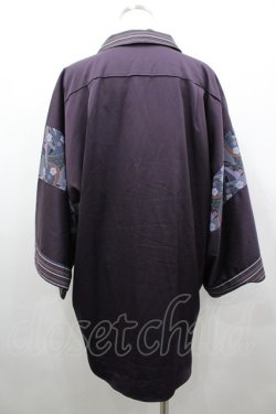 画像2: AXES-X / 和柄コラージュアロハシャツ L パープル I-26-02-28-031-LO-BL-SA-ZI