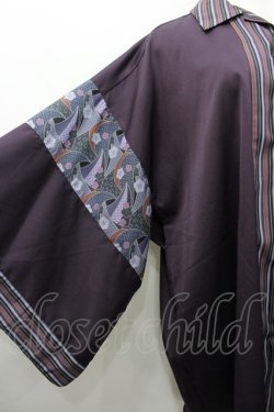 画像3: AXES-X / 和柄コラージュアロハシャツ L パープル I-26-02-28-031-LO-BL-SA-ZI