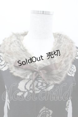 画像3: axes femme / バラ柄ファーティペット付きPO M 黒 I-26-03-02-003-AX-TO-TE-ZI