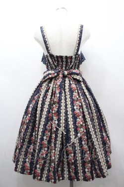 画像2: axes femme kawaii / ローズベリーガーデンジャンパースカート  紺 I-26-03-02-034-AX-OP-SA-ZI