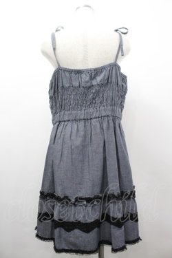 画像2: axes femme / レースフリルキャミワンピース  黒 I-26-03-02-039-AX-OP-SA-ZI