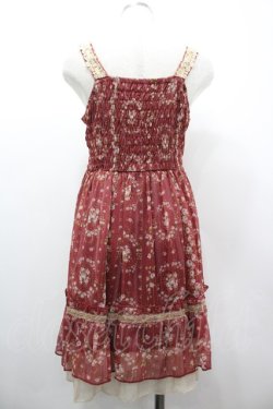 画像2: axes femme / ストライプ花柄チュニック  赤Ｘアイボリー I-26-03-02-041-AX-OP-SA-ZI