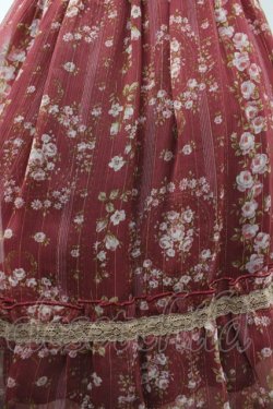 画像3: axes femme / ストライプ花柄チュニック  赤Ｘアイボリー I-26-03-02-041-AX-OP-SA-ZI