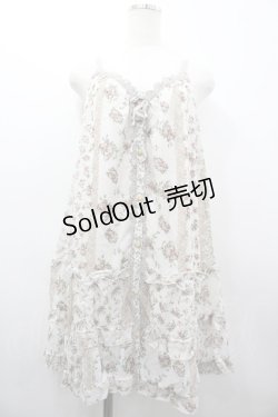 画像1: axes femme / 花Ｘレース柄キャミチュニック M キナリ I-26-03-02-044-AX-OP-SA-ZI