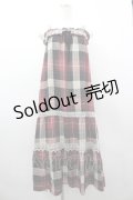 axes femme / チェックキャミワンピース M 赤Ｘ黒チェック I-26-03-02-046-AX-OP-SA-ZI