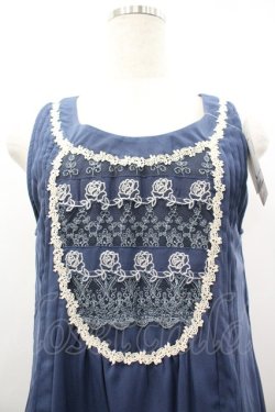 画像3: axes femme / 刺繍入りAラインチュニ M ブルー I-26-03-02-049-AX-OP-SA-ZI