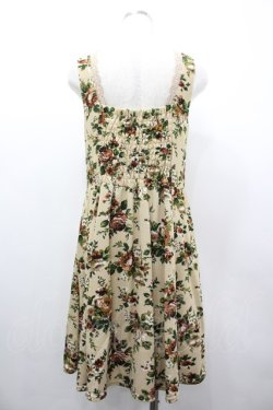 画像2: axes femme / 薔薇柄ジャンパースカート  ベージュ I-26-03-02-051-AX-OP-SA-ZI