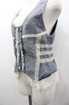 画像3: axes femme / レース配色ベスト M ブルーグレー I-26-03-02-005-AX-BL-TE-ZI (3)