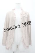 axes femme / お花モチーフ付ニットカーデ M アワピンク I-26-03-02-006-AX-TO-TE-ZI