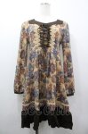 画像1: axes femme / ゴブランプリントチュニック M ベージュ I-26-03-02-057-AX-OP-SA-ZI (1)