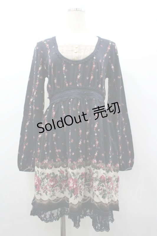 画像1: axes femme / ローズパネル柄カットチュニ M コン I-26-03-02-059-AX-OP-SA-ZI (1)