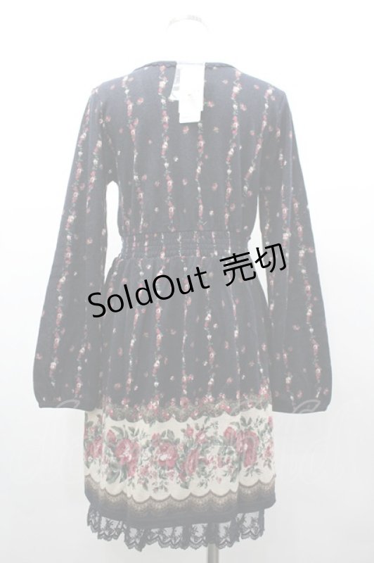 画像2: axes femme / ローズパネル柄カットチュニ M コン I-26-03-02-059-AX-OP-SA-ZI (2)