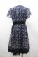 画像2: axes femme / バラオーナメントフレームワンピース M 紺 I-26-03-02-064-AX-OP-TE-ZI (2)