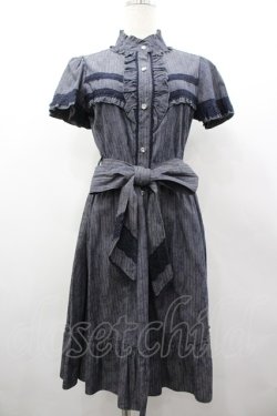 画像1: axes femme / ドビーストライプシャツOP M グレー I-26-03-02-066-AX-OP-TE-ZI