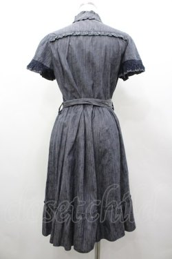 画像2: axes femme / ドビーストライプシャツOP M グレー I-26-03-02-066-AX-OP-TE-ZI