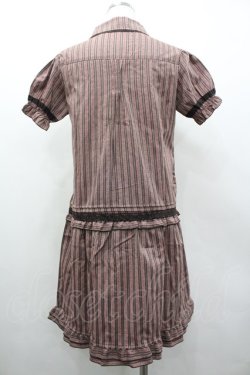 画像2: axes femme / ジャガードストライプワンピ M アワピンク I-26-03-02-070-AX-OP-SA-ZI