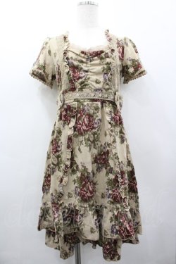 画像1: axes femme / 花柄カットソー姫OP M ベージュ I-26-03-02-074-AX-OP-SA-ZI