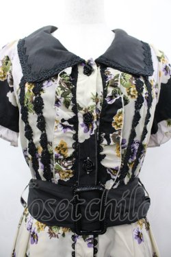 画像3: axes femme / フラワーボーダー柄ワンピース M クロ I-26-03-02-075-AX-OP-SA-ZI