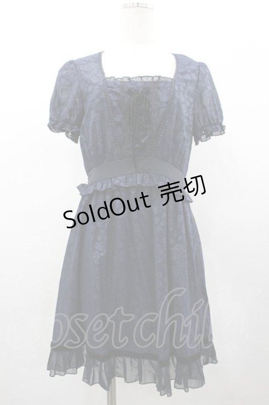 画像1: axes femme / ローズエンボス編み上げチュニック M コン I-26-03-02-076-AX-OP-SA-ZI (1)