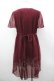 画像2: axes femme / フィッシュテールプリーツワンピース  ボルドー I-26-03-02-078-AX-OP-SA-ZI (2)