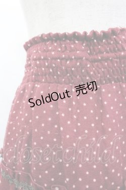 画像4: axes femme / ドット×薔薇スカート M ワイン I-26-03-02-085-AX-SK-TE-ZI