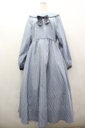 m petit by misako / リボンチェックワンピース LL 青チェック I-26-03-02-097-LO-OP-SA-ZI