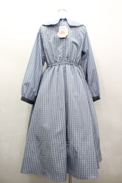 画像2: m petit by misako / リボンチェックワンピース LL 青チェック I-26-03-02-097-LO-OP-SA-ZI