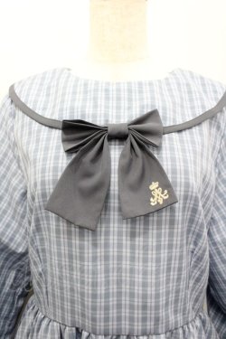 画像3: m petit by misako / リボンチェックワンピース LL 青チェック I-26-03-02-097-LO-OP-SA-ZI