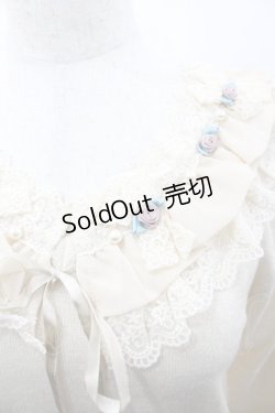 画像3: axes femme / 襟元バラ使いニットプルオーバー M キナリ I-26-03-02-001-AX-TO-TE-ZI