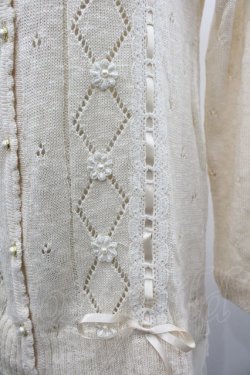 画像3: axes femme / 縦リボン通しニットカーデ M ベージュ I-26-03-02-010-AX-TO-TE-ZI