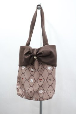 画像1: Amavel / オリジナルプリントトートバッグ  ブラウン I-26-03-02-102-CA-BG-SA-ZI