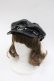 画像1: REFLEM / PUレザーハーネスリングキャスケット  黒 I-26-03-02-105-PU-AC-SA-ZI (1)