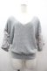 画像1: axes femme / 袖シースルー刺繍ニット M グレー I-26-03-02-011-AX-TO-TE-ZI (1)