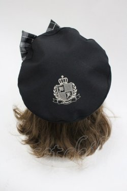 画像2: Amavel / Wanderlands Emblemベレー帽  黒 I-26-03-02-106-CA-AC-SA-ZI