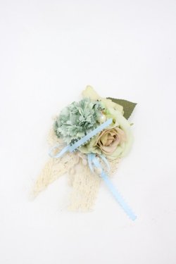 画像1: Anges et Demons / ミニキャノティエクリップ  アイボリーＸサックス I-26-03-02-109-GO-AC-SA-ZI