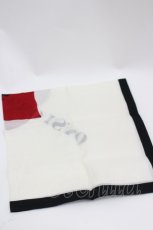 画像2: MEN'S KANEKO ISAO / ハートロゴプリントスカーフ  アイボリー I-26-03-02-115-LO-ZA-SA-ZT0530K (2)