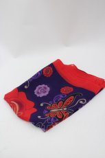 画像2: ANNA SUI / 薔薇&蝶スカーフ  パープル×レッド I-26-03-02-116-PU-ZA-SA-ZT271 (2)