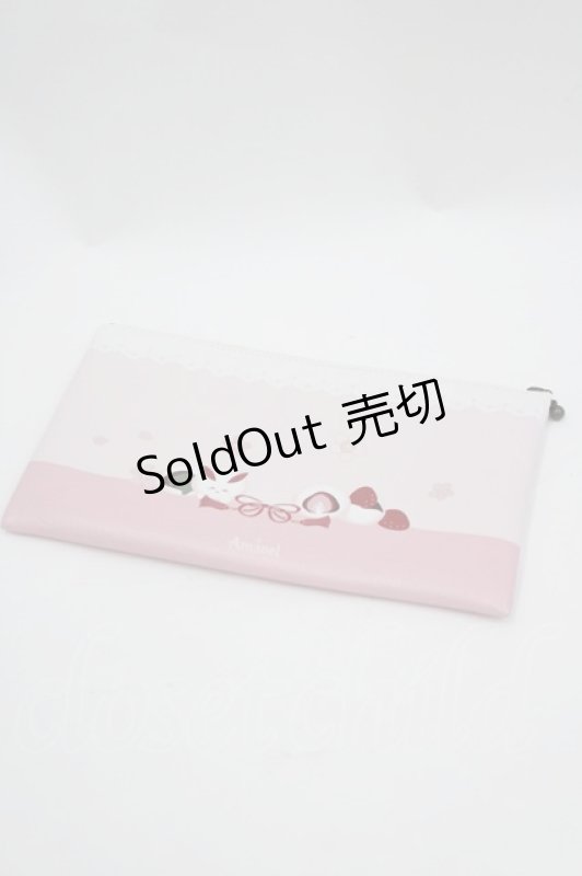 画像2: Amavel / うさいちごの和菓子ポーチ  ピンク I-26-03-02-118-CA-ZA-SA-ZI (2)