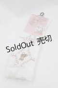 m petit by misako / AMOKクマポンポン　オーバーニーソックス  濃白 I-26-03-02-122-LO-ZA-TE-ZI