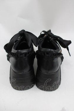 画像3: Amavel / 厚底フリルスニーカー L 黒 I-26-03-02-125-CA-SH-SA-ZI