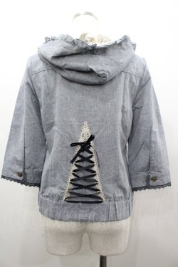 画像2: axes femme / フード付シャツブルゾン M ブルー I-26-03-02-020-AX-JA-SA-ZI